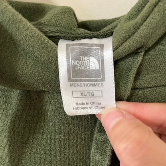 The North Face Men’s Olive Green Graphic Hooded Sweatshirt Size XL - Picture 8 of 10